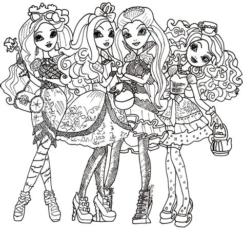 ever after high coloring pictures